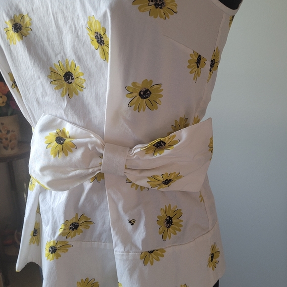 Kate Spade daisy dot bow peplum top - Picture 8 of 11